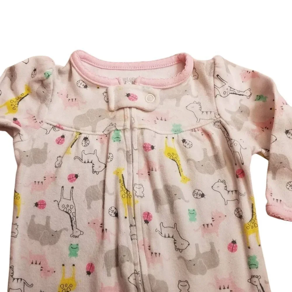 Carter's zoo footed pajamas 6 months